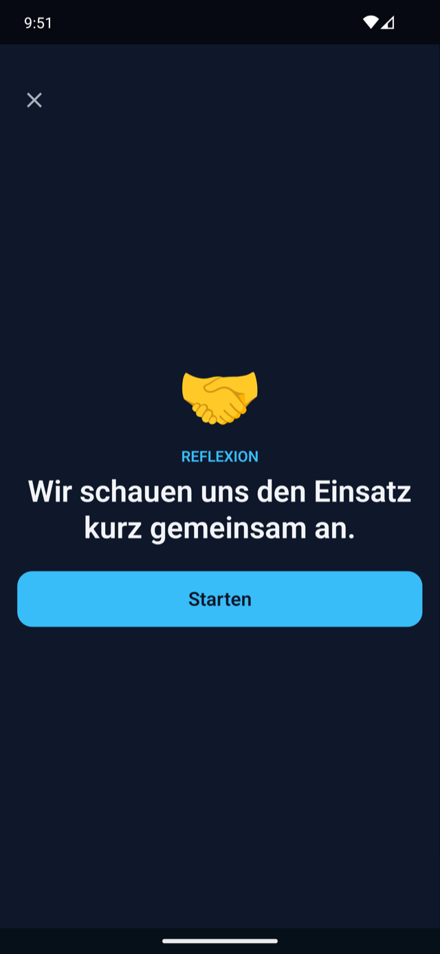 Einstieg in den geführten Reflexionsflow
