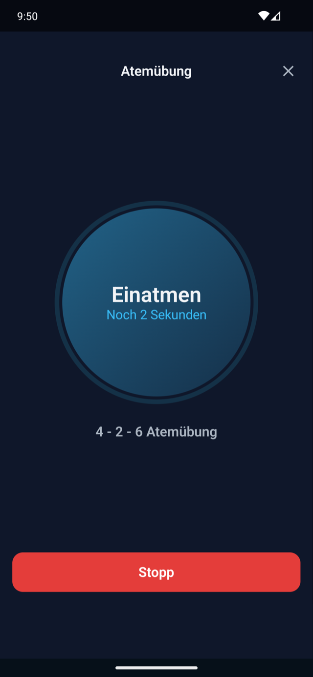 4-2-6-Atemübung mit animiertem Kreis